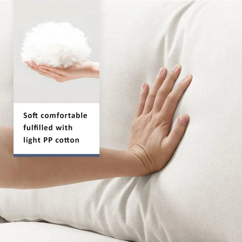 Sofá seccional en L de 4 plazas en gris/negro/blanco/beige con otomana