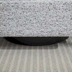 Sillón decorativo giratorio de chenilla blanco y negro de 31.5 pulgadas con estructura de madera maciza