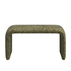 Puf curvo contemporáneo – Boucle y piel vegana, asiento individual