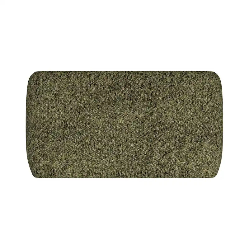 Puf curvo contemporáneo – Boucle y piel vegana, asiento individual