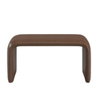 Puf curvo contemporáneo – Boucle y piel vegana, asiento individual