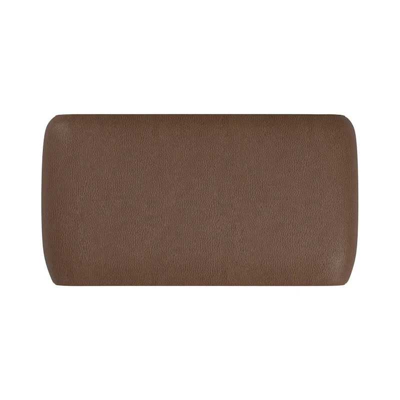 Puf curvo contemporáneo – Boucle y piel vegana, asiento individual