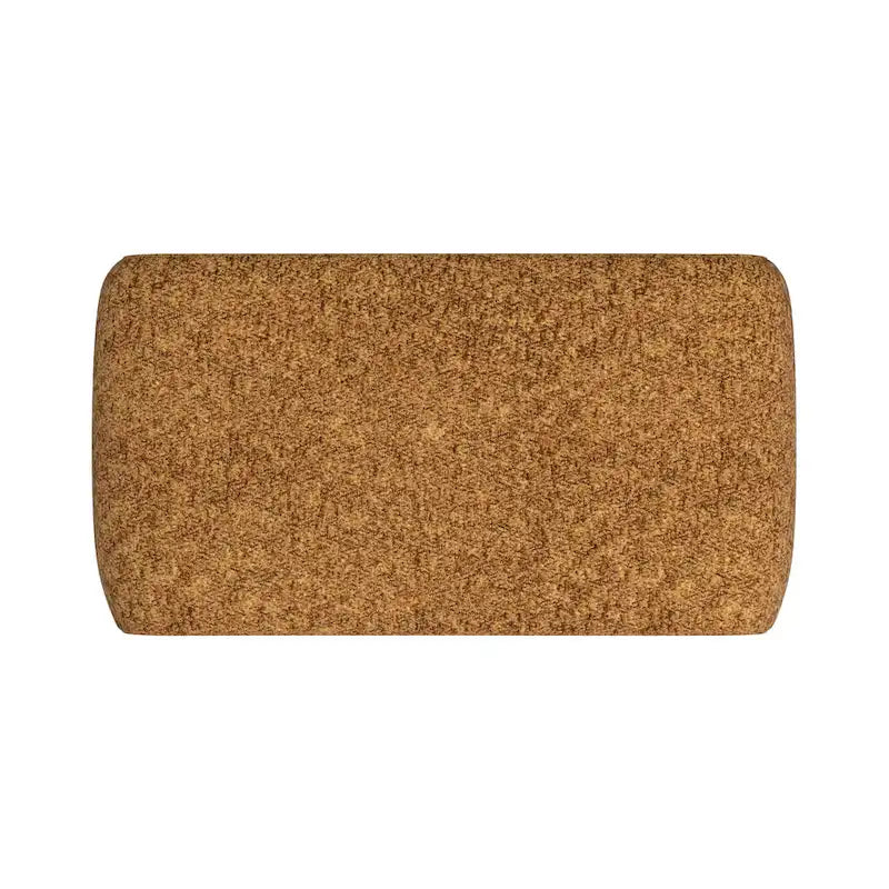 Puf curvo contemporáneo – Boucle y piel vegana, asiento individual