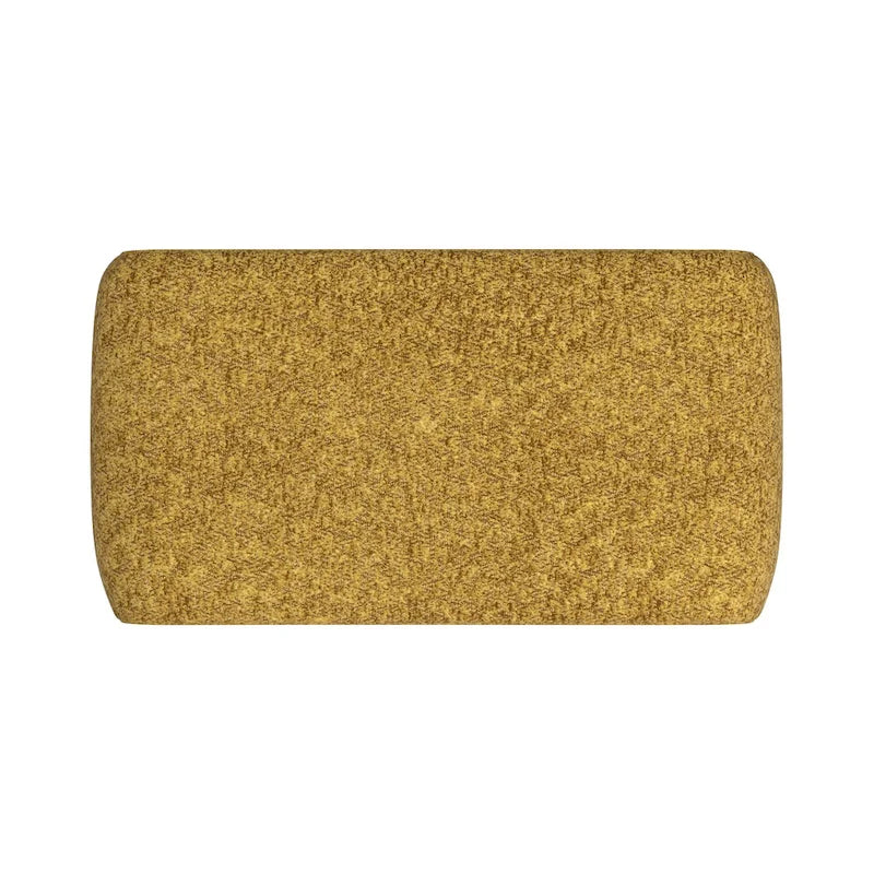 Puf curvo contemporáneo – Boucle y piel vegana, asiento individual