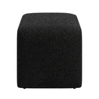 Puf curvo contemporáneo – Boucle y piel vegana, asiento individual