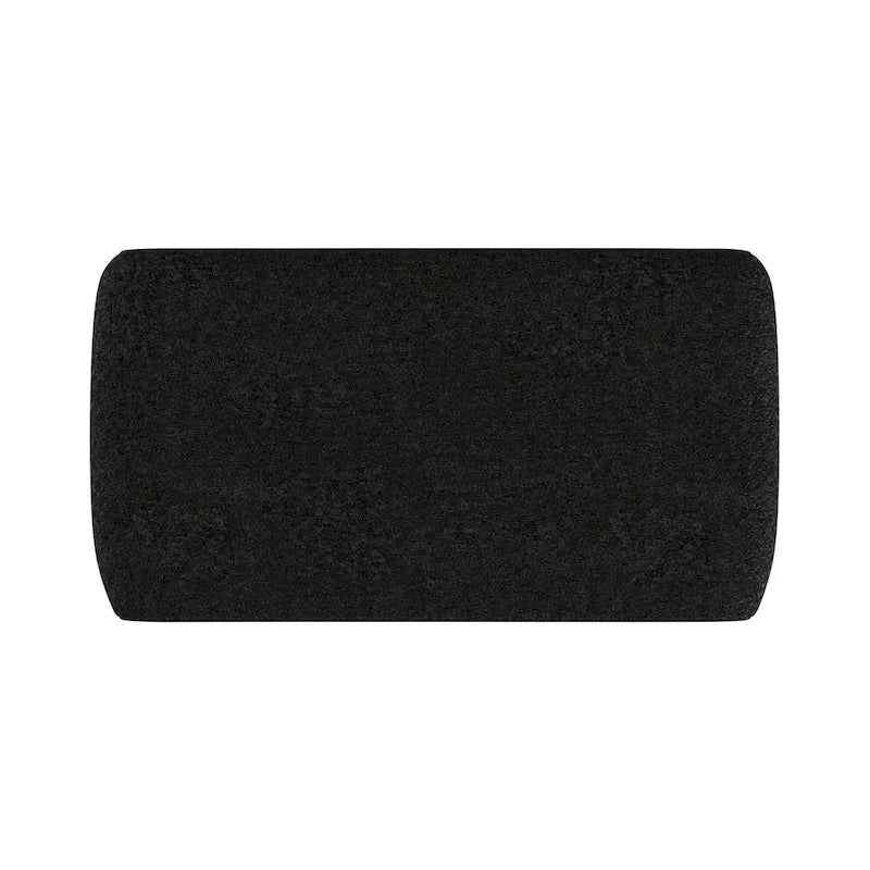 Puf curvo contemporáneo – Boucle y piel vegana, asiento individual