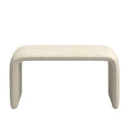 Puf curvo contemporáneo – Boucle y piel vegana, asiento individual