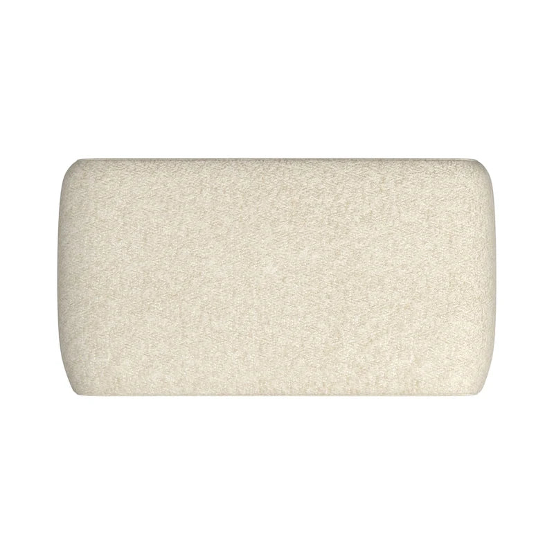 Puf curvo contemporáneo – Boucle y piel vegana, asiento individual