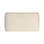 Puf curvo contemporáneo – Boucle y piel vegana, asiento individual