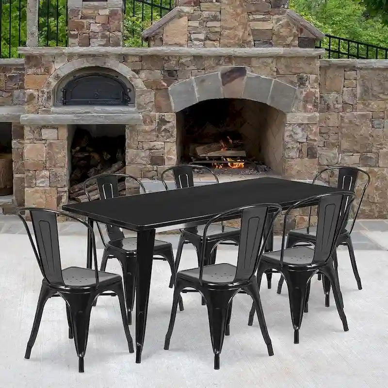 Silla sin brazos estilo café/restaurante industrial OFERTA POR VOLUMEN (Juego de 10)