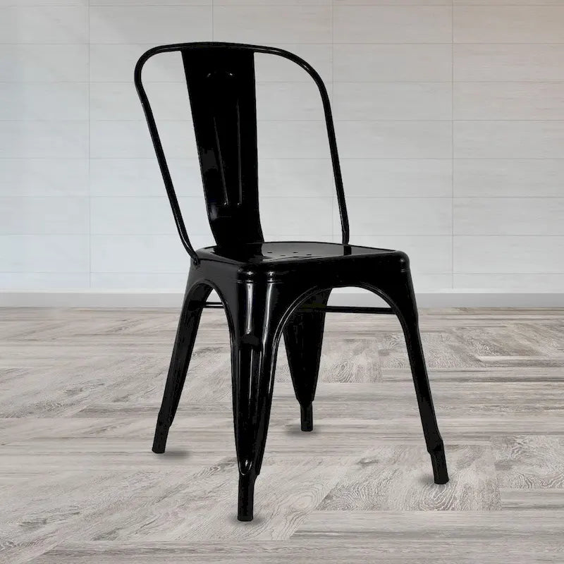 Silla sin brazos estilo café/restaurante industrial OFERTA POR VOLUMEN (Juego de 10)