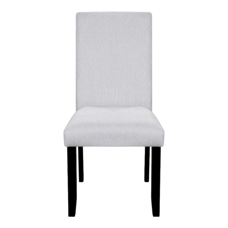Juego de mesa de comedor redonda de 5 piezas beige/gris y negra, con capacidad para 4 personas