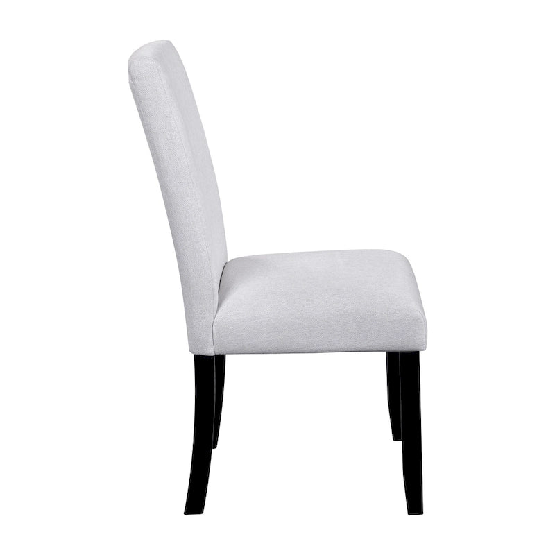 Juego de mesa de comedor redonda de 5 piezas beige/gris y negra, con capacidad para 4 personas