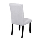 Juego de mesa de comedor redonda de 5 piezas beige/gris y negra, con capacidad para 4 personas
