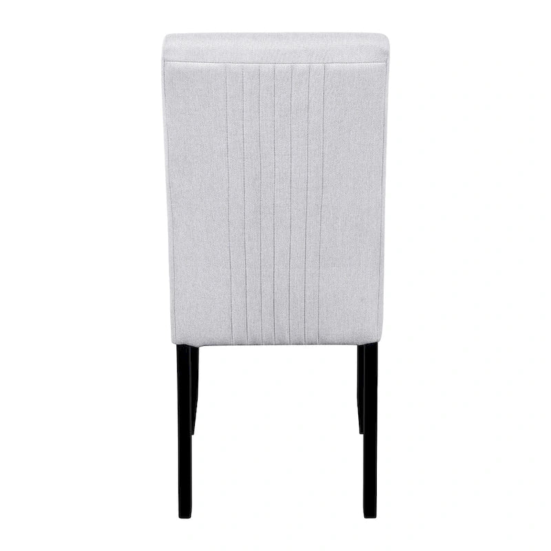 Juego de mesa de comedor redonda de 5 piezas beige/gris y negra, con capacidad para 4 personas