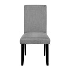 Juego de mesa de comedor redonda de 5 piezas beige/gris y negra, con capacidad para 4 personas