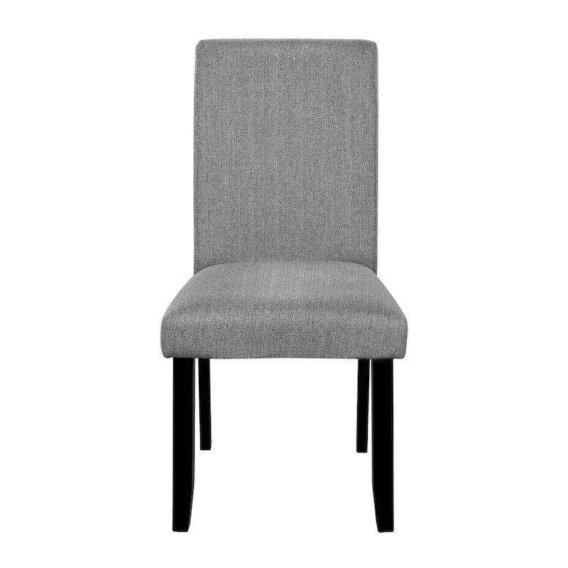 Juego de mesa de comedor redonda de 5 piezas beige/gris y negra, con capacidad para 4 personas
