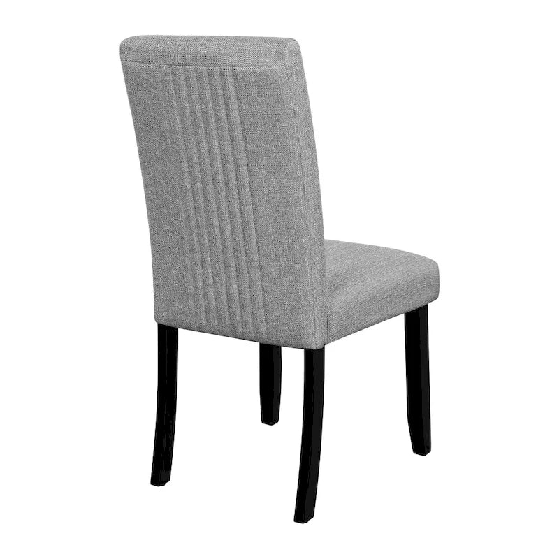 Juego de mesa de comedor redonda de 5 piezas beige/gris y negra, con capacidad para 4 personas