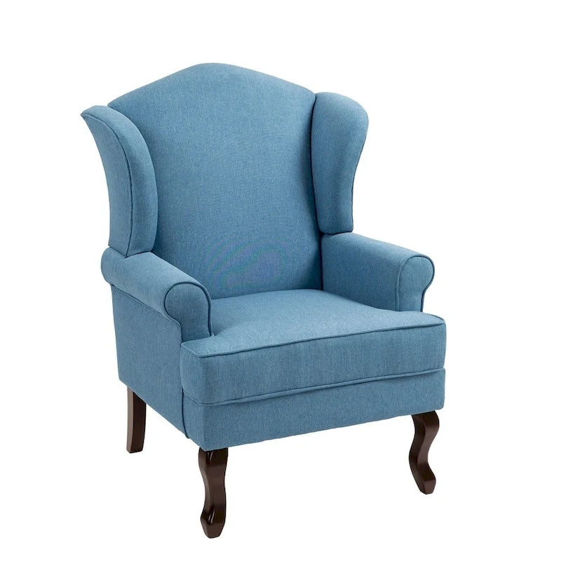 Sillones de realce con orejeras color azul cielo / arándano / camel, juego de 2