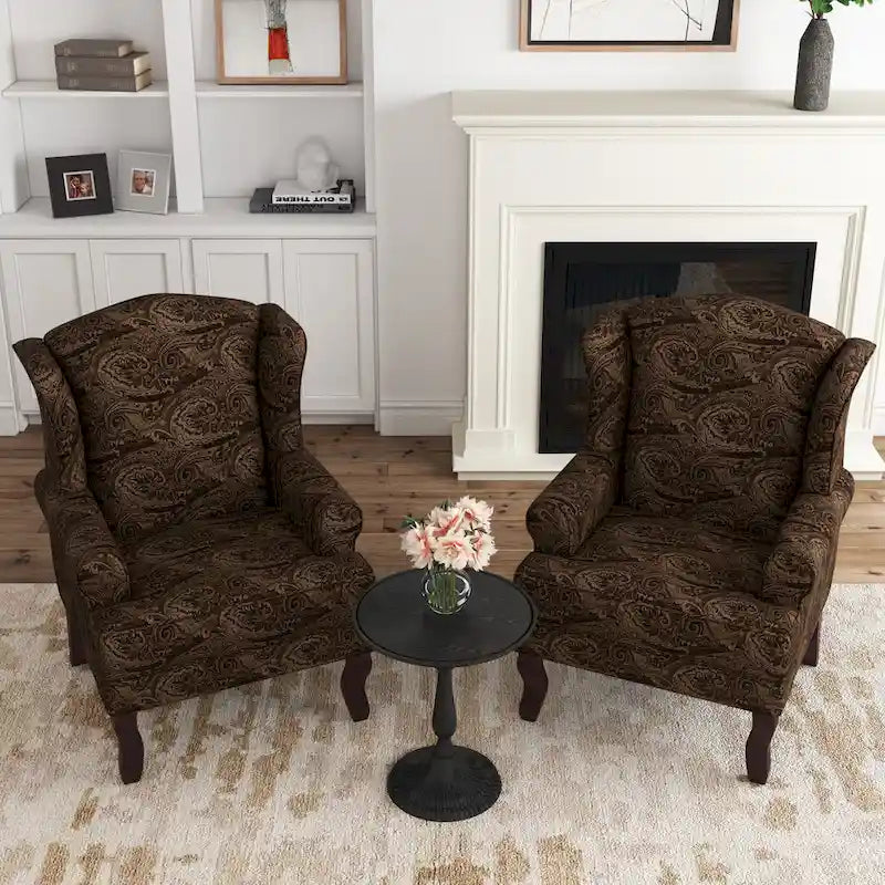Sillones de realce con orejeras color azul cielo / arándano / camel, juego de 2