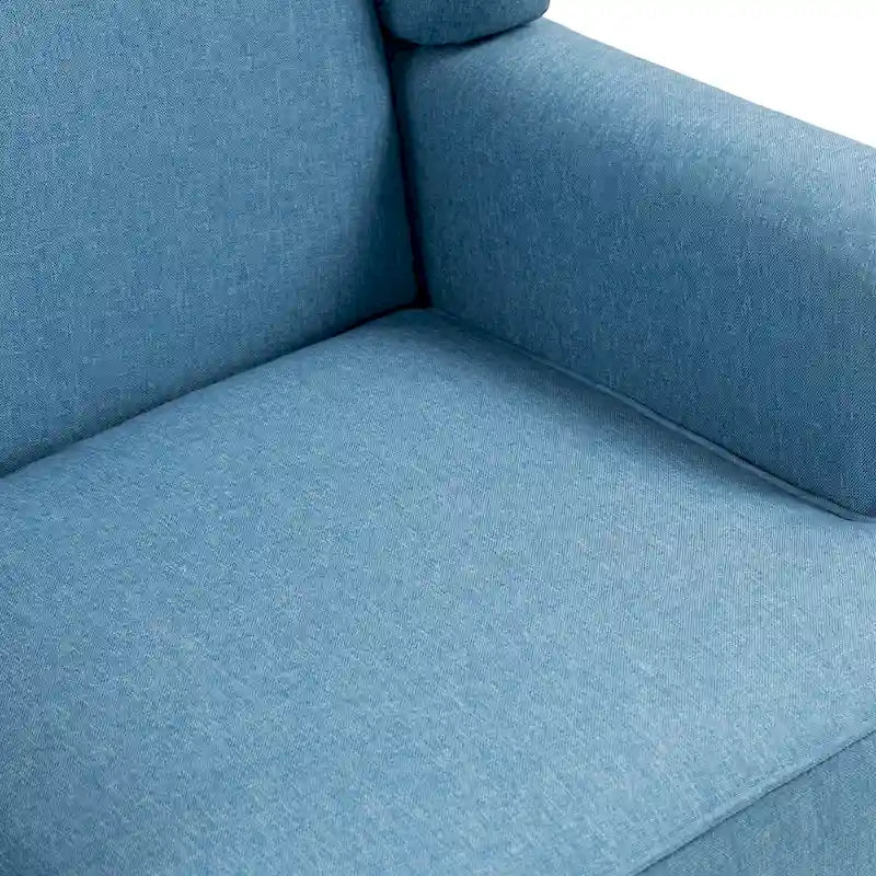 Sillones de realce con orejeras color azul cielo / arándano / camel, juego de 2