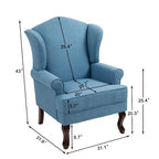 Sillones de realce con orejeras color azul cielo / arándano / camel, juego de 2