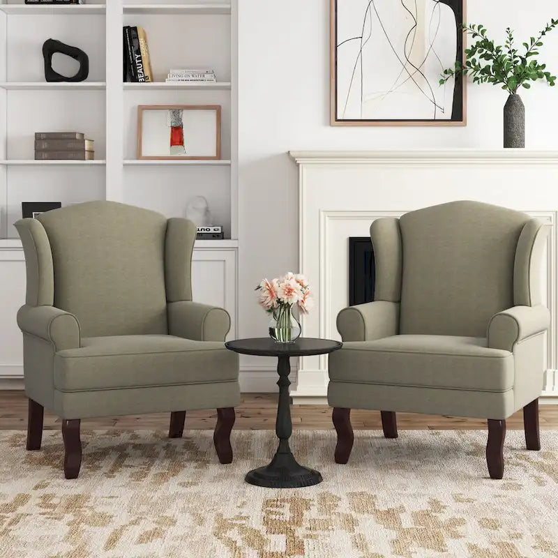 Sillones de realce con orejeras color azul cielo / arándano / camel, juego de 2