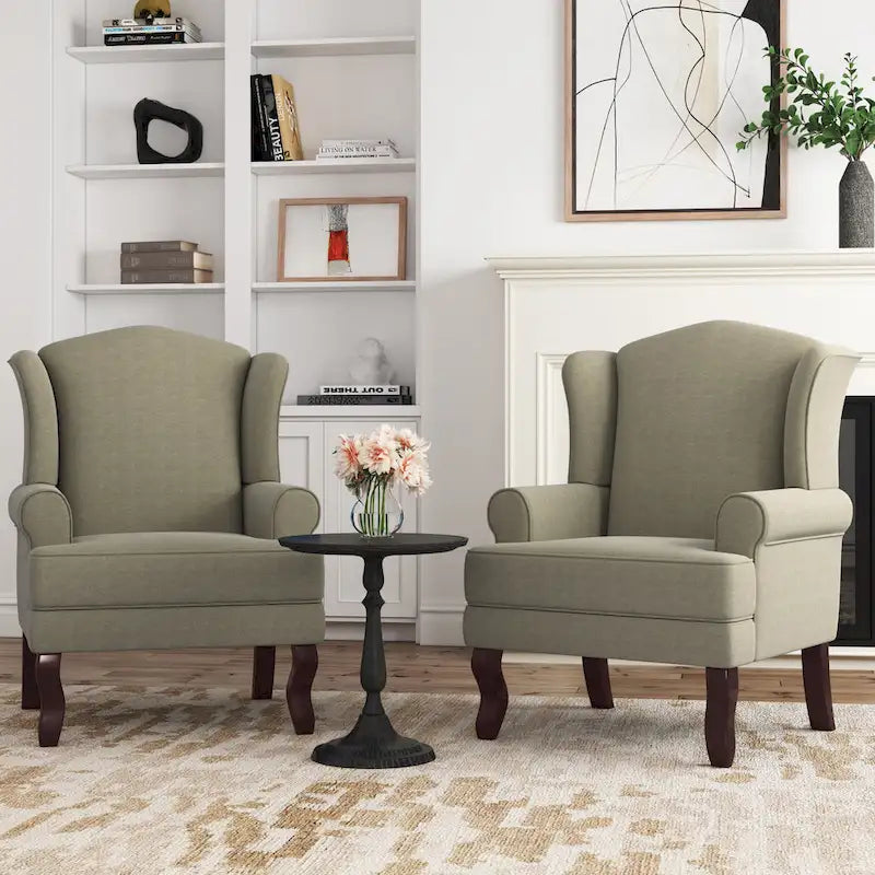 Sillones de realce con orejeras color azul cielo / arándano / camel, juego de 2