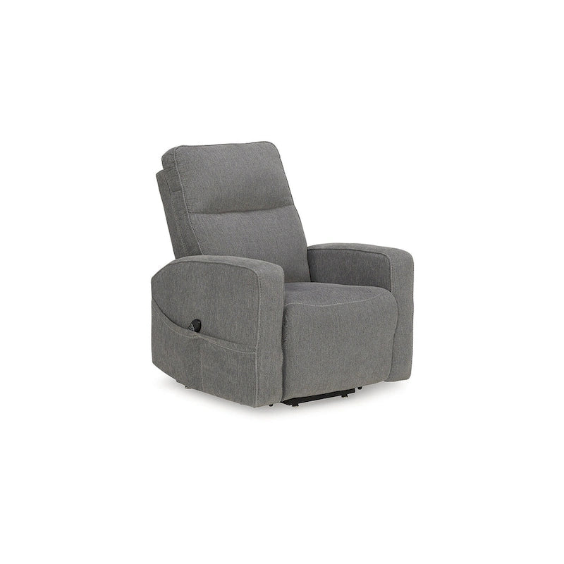 Sillón reclinable eléctrico beis/gris, 1 persona