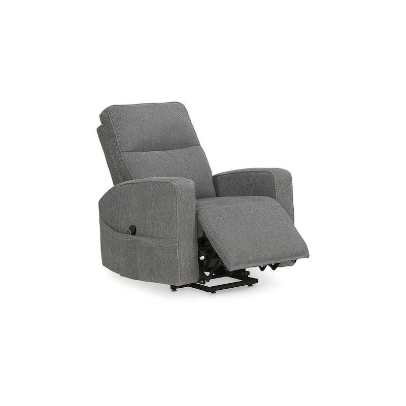 Sillón reclinable eléctrico beis/gris, 1 persona