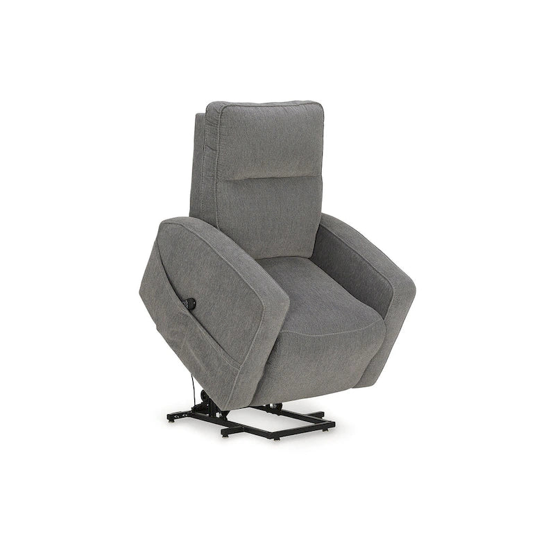 Sillón reclinable eléctrico beis/gris, 1 persona