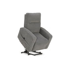 Sillón reclinable eléctrico beis/gris, 1 persona