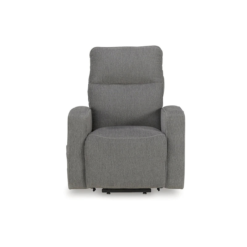 Sillón reclinable eléctrico beis/gris, 1 persona