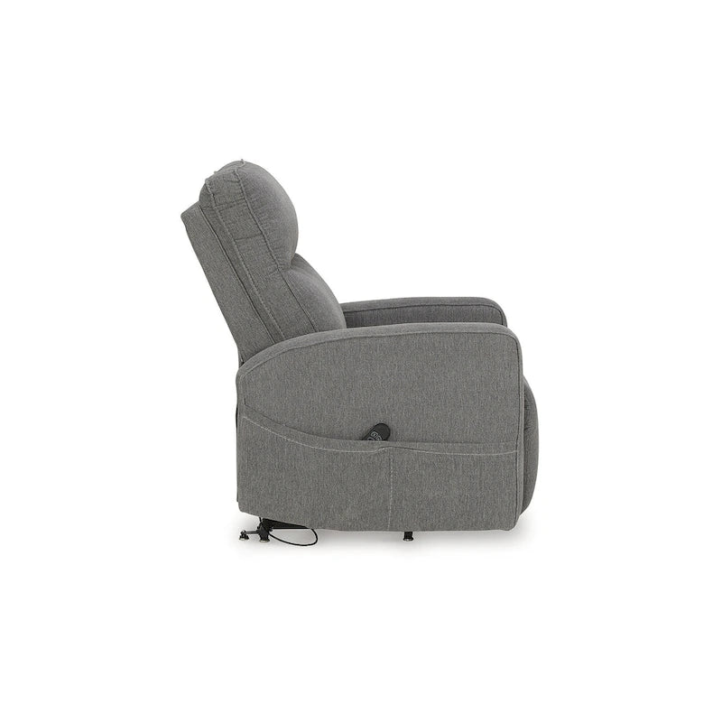 Sillón reclinable eléctrico beis/gris, 1 persona