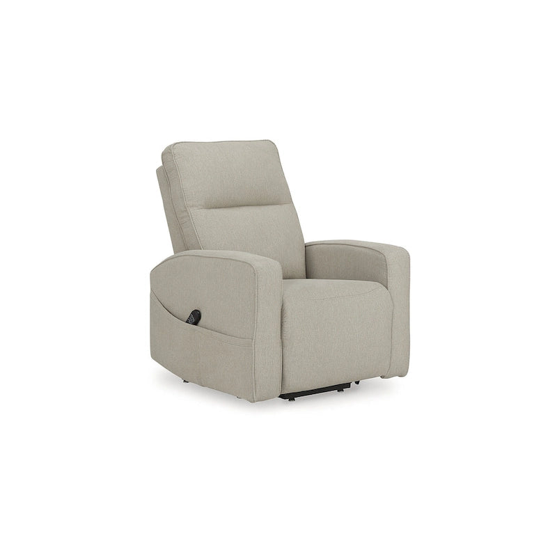 Sillón reclinable eléctrico beis/gris, 1 persona