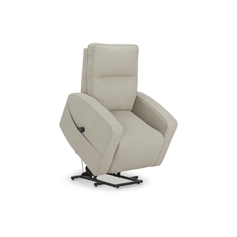 Sillón reclinable eléctrico beis/gris, 1 persona
