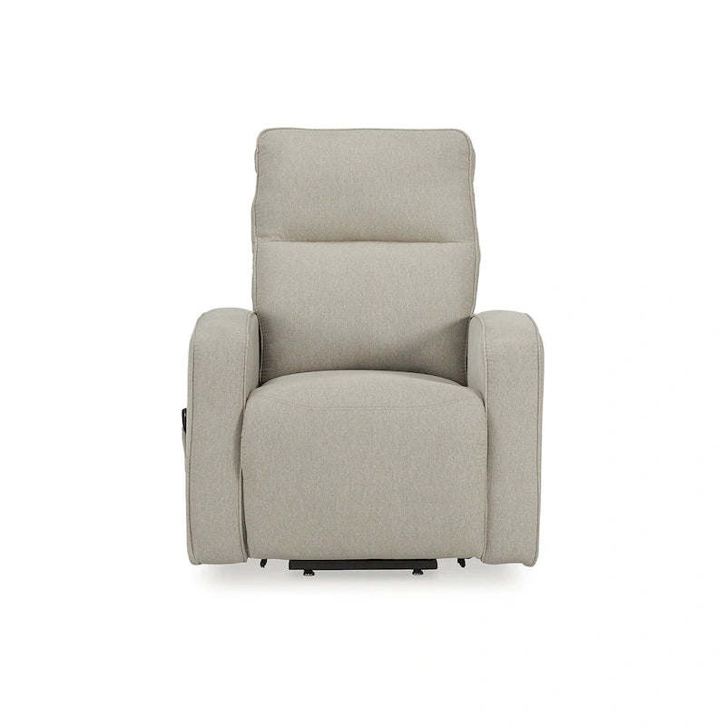 Sillón reclinable eléctrico beis/gris, 1 persona