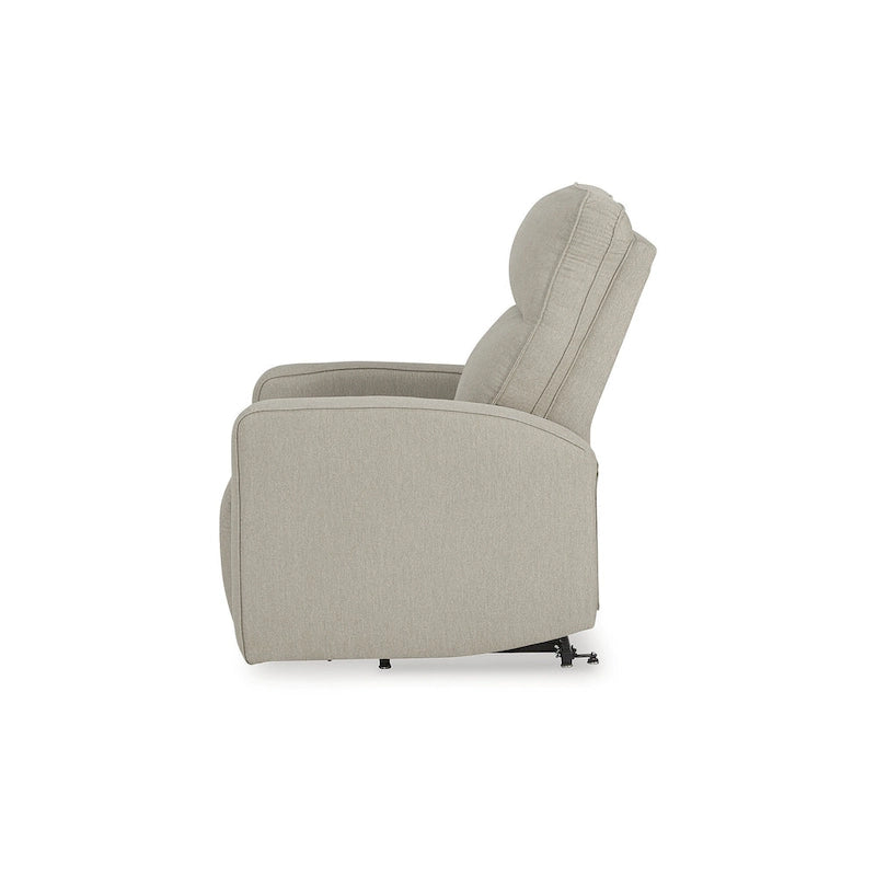 Sillón reclinable eléctrico beis/gris, 1 persona