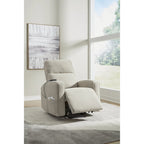 Sillón reclinable eléctrico beis/gris, 1 persona