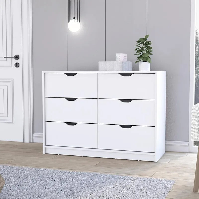 Cómoda de 42 pulgadas con 4 cajones para almacenamiento y organización de dormitorio