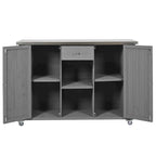 Isla de cocina exterior plegable de madera natural/negra/gris, 1 persona, madera de abeto y acero inoxidable