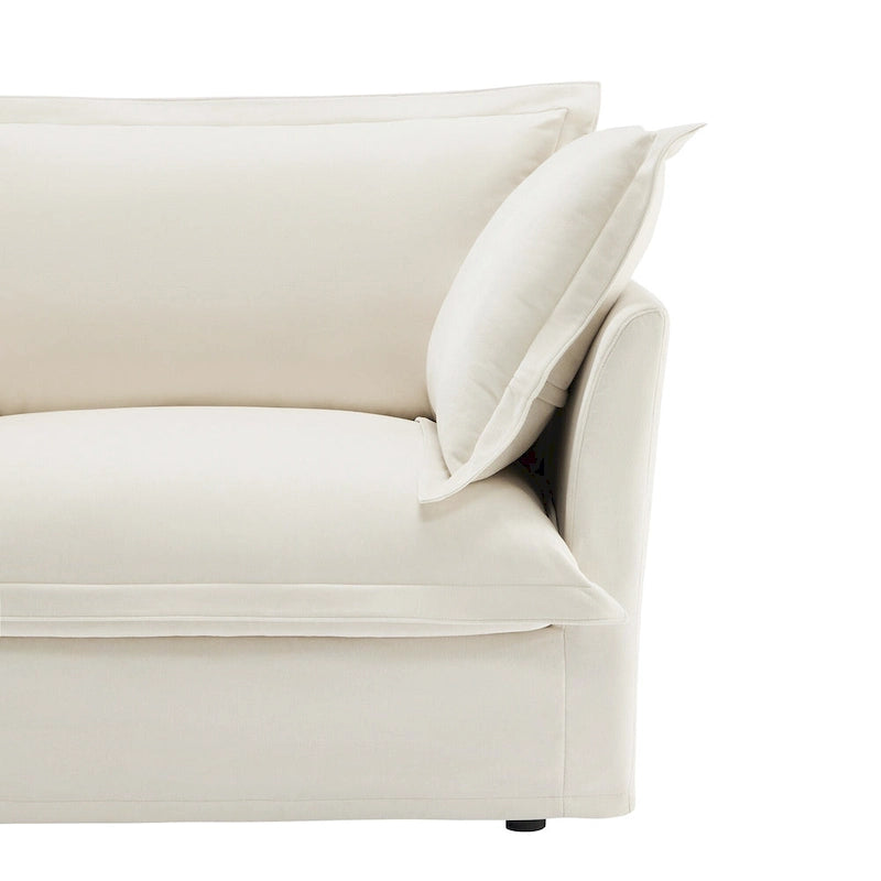 Sofá Modular Seccional de Chenilla con Otomanas, 2–4 Asientos (Azul / Negro / Crema / Verde)