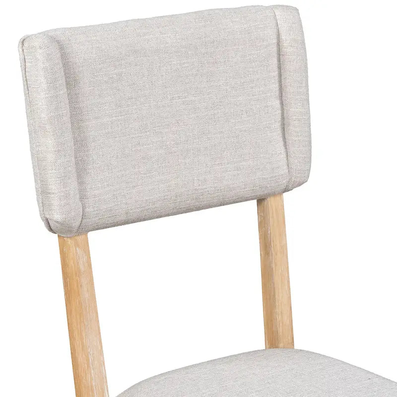 Juego de comedor de madera maciza de 5 piezas de nogal/natural, capacidad para 4 a 6 personas