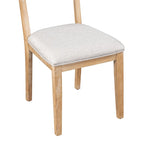 Juego de comedor de madera maciza de 5 piezas de nogal/natural, capacidad para 4 a 6 personas