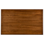 Juego de comedor de madera maciza de 5 piezas de nogal/natural, capacidad para 4 a 6 personas