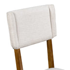 Juego de comedor de madera maciza de 5 piezas de nogal/natural, capacidad para 4 a 6 personas