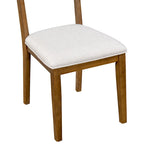 Juego de comedor de madera maciza de 5 piezas de nogal/natural, capacidad para 4 a 6 personas