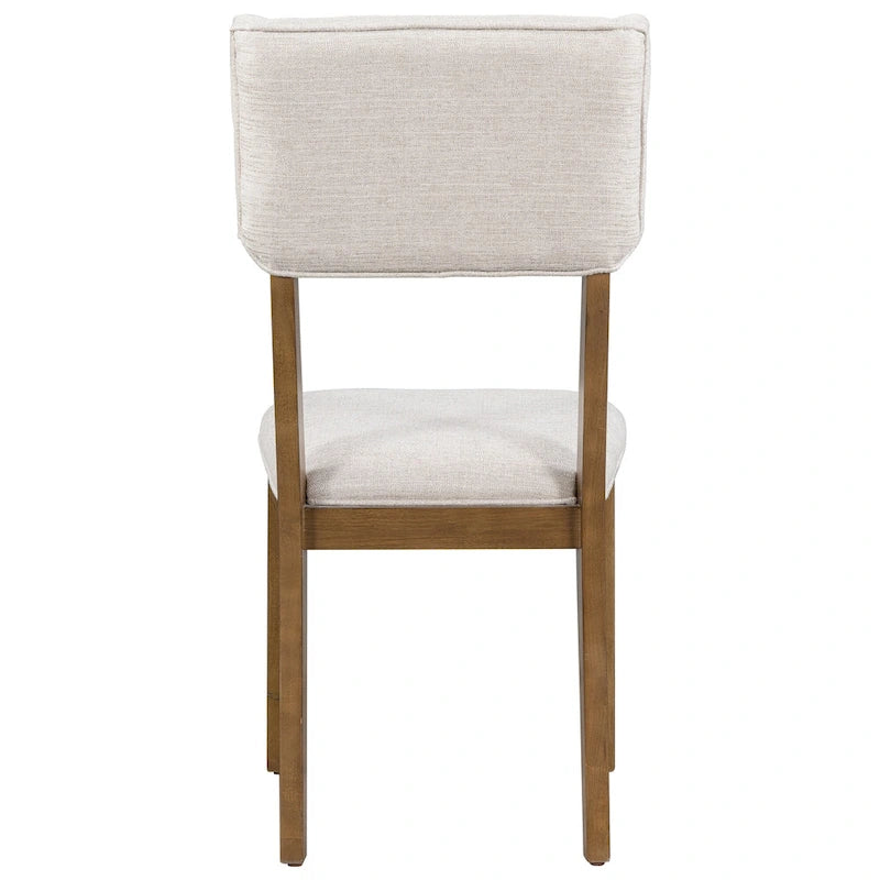 Juego de comedor de madera maciza de 5 piezas de nogal/natural, capacidad para 4 a 6 personas