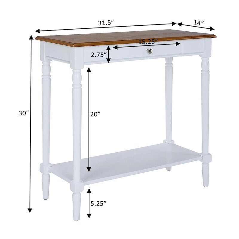 Mesa de Entrada de 1 Cajón con Estante – Varios Colores, Almacenamiento de 2 Niveles