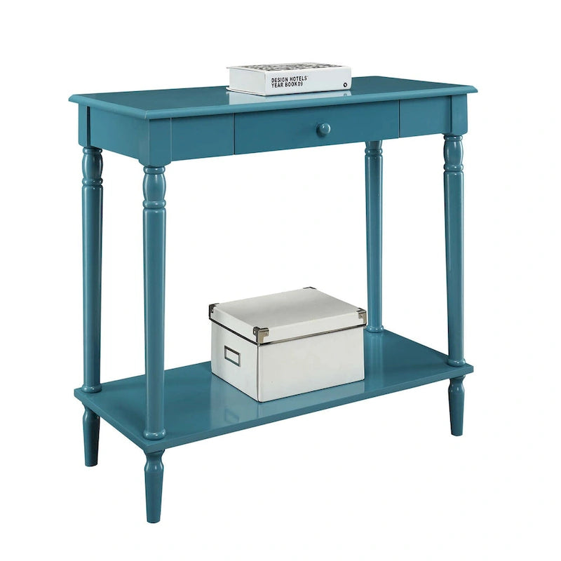 Mesa de Entrada de 1 Cajón con Estante – Varios Colores, Almacenamiento de 2 Niveles